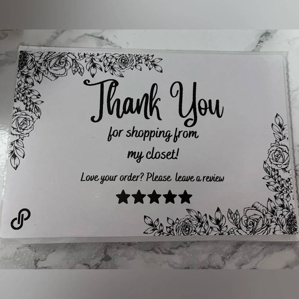🌺50 Thank You Thermal Labels